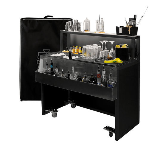 Bancone da bar - TITANO 120  - Omega Station srl - da cocktail / in acciaio inossidabile / in alluminio