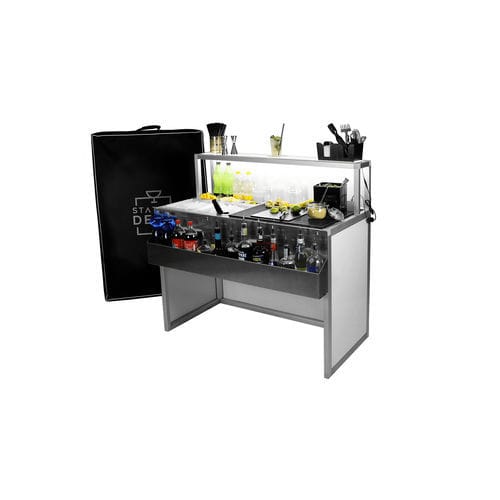 Bancone da bar - AURA 120 - Omega Station srl - da cocktail / in alluminio / in acciaio inossidabile