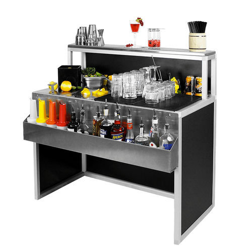 Bancone da bar - EFESTO 120 - Omega Station srl - da cocktail / in alluminio / in acciaio inossidabile