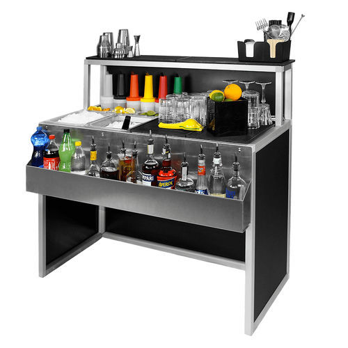 Bancone da bar - Basic 120 - Omega Station srl - da cocktail / in alluminio / in acciaio inossidabile