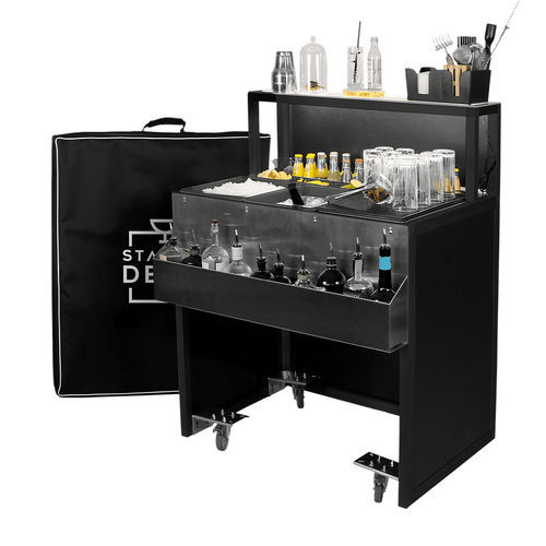 Bancone da bar - TITANO 90 - Omega Station srl - da cocktail / in acciaio inossidabile / in alluminio