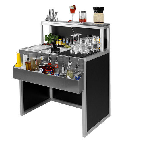 Bancone da bar - EFESTO 90 - Omega Station srl - da cocktail / in alluminio / in acciaio inossidabile