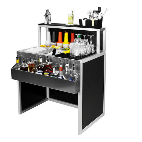 Bancone da bar - Basic 90 - Omega Station srl - da cocktail / in alluminio / in acciaio inossidabile