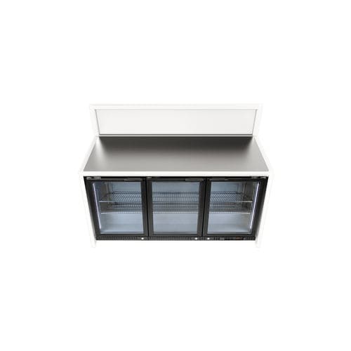Bancone refrigerato professionale - O222010 - Omega Station srl - 3 porte / senza cassetti / per bevande