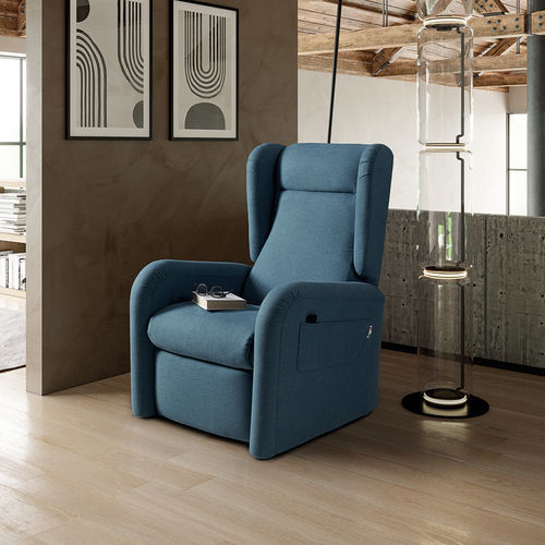Poltrona relax contemporanea - Calidi - IL BENESSERE - in pelle / in tessuto / in ferro