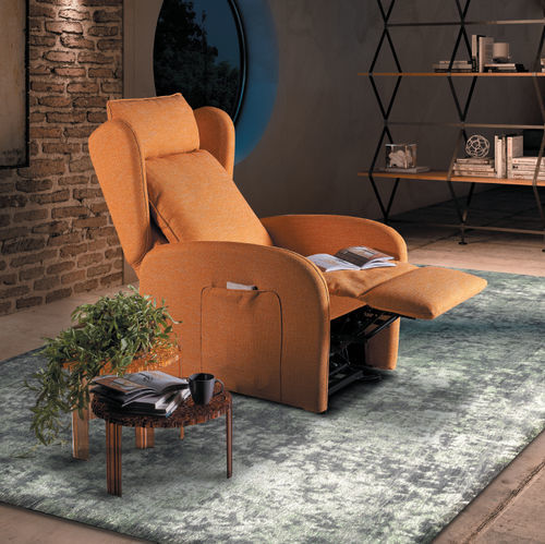 Poltrona relax contemporanea - Giorgy - IL BENESSERE - in pelle / in tessuto / in legno