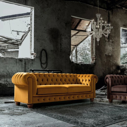 Divano letto - CHESTER - FRANCEBANON - chesterfield / in tessuto / con braccioli
