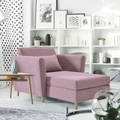 Chaise longue contemporanea - XANEIL - FRANCEBANON - in tessuto / in pino / contract