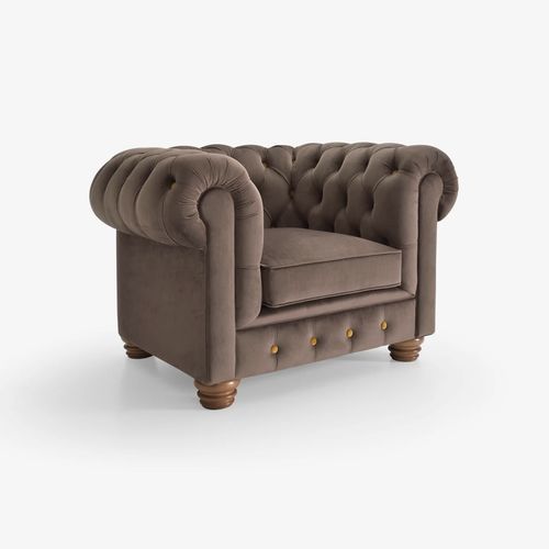 Poltrona chesterfield - CHESTER - FRANCEBANON - in tessuto / in pino / con cuscino rimovibile