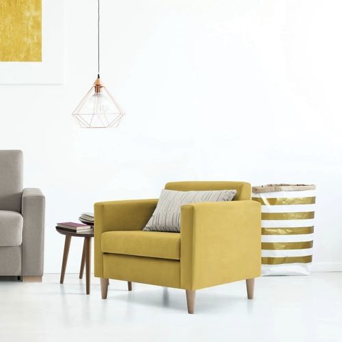 Poltrona contemporanea - SARA - FRANCEBANON - in tessuto / in pino / con cuscino rimovibile