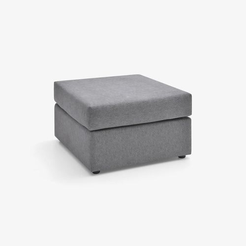 Pouf contemporaneo - GREY - FRANCEBANON - in tessuto / in legno / quadrato