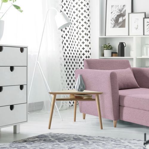 Tavolo d'appoggio contemporaneo - 535  - FRANCEBANON - in MDF / con supporto in faggio / triangolare