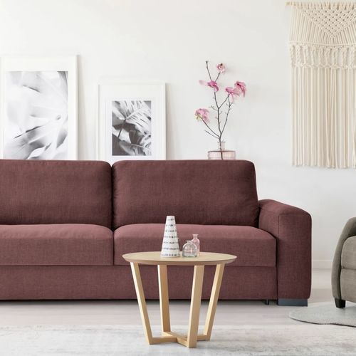 Tavolo d'appoggio contemporaneo - 505 - FRANCEBANON - in MDF / con supporto in legno massiccio / rotondo