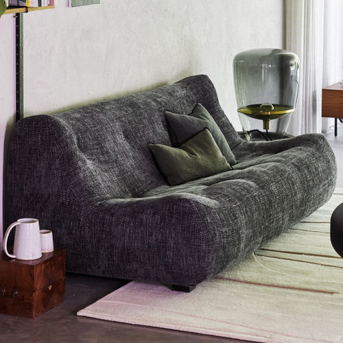 Divano Retro - 1965 - HOME SPIRIT - in tessuto / imbottito / grigio