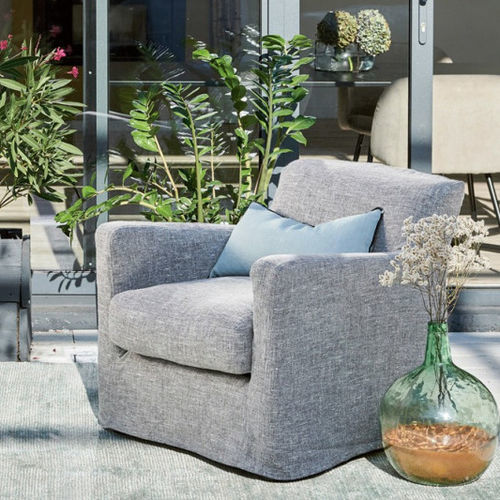 Poltrona contemporanea - BANDOL - HOME SPIRIT - in lino / in faggio / imbottita