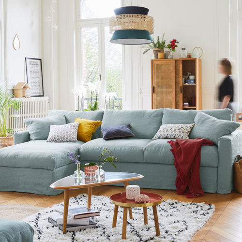 Divano d'angolo - BIDART - HOME SPIRIT - letto / contemporaneo / in tessuto