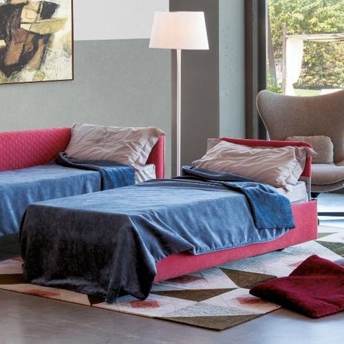 Dormeuse contemporanea - SOTTOSOPRA - CONFORPLUS - in tessuto / con braccioli / per uso contract