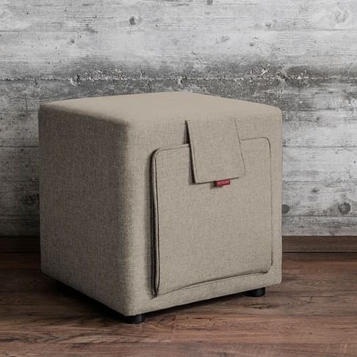 Pouf contemporaneo - Tuck - FEYDOM COLLECTIVE LTC - in tessuto / quadrato / con contenitore