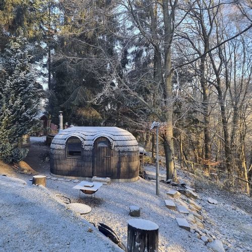Sauna elettrica - DOUBLE IGLUSAUNA - Iglucraft OÜ - per centro benessere / in legno / per esterni