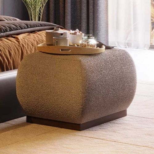Sgabello contemporaneo - Club - Stylish Club - in tessuto / con supporto in noce / modulare