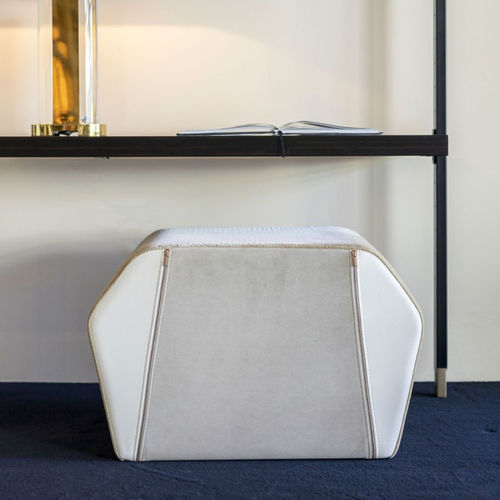Sgabello contemporaneo - Cocktail - Stylish Club - in tessuto / con supporto tessuto / bianco