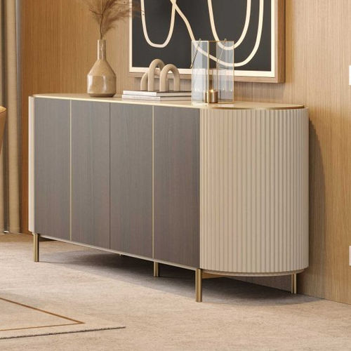 Credenza alta - Club - Stylish Club - contemporanea / impiallacciata in legno / in ottone