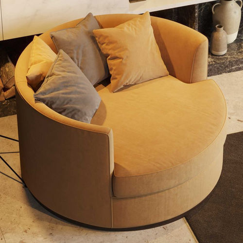 Poltrona contemporanea - Empire - Stylish Club - in velluto / in bronzo / con cuscino rimovibile