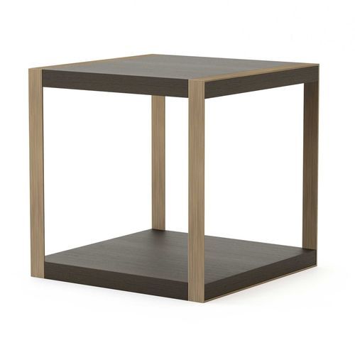 Tavolo d'appoggio contemporaneo - Empire - Stylish Club - impiallacciato in legno / con supporto in ottone / quadrato