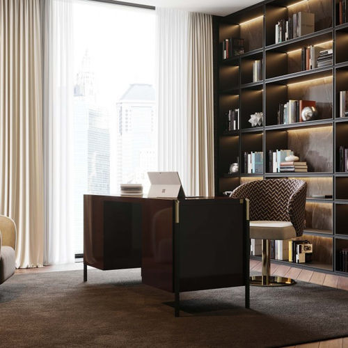 Scrivania da terra - her - Stylish Club - contemporanea / in rovere / dritta