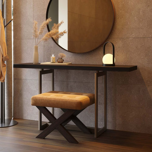 Consolle contemporanea - Fortune - Stylish Club - impiallacciata in legno / con supporto in ottone spazzolato / rettangolare
