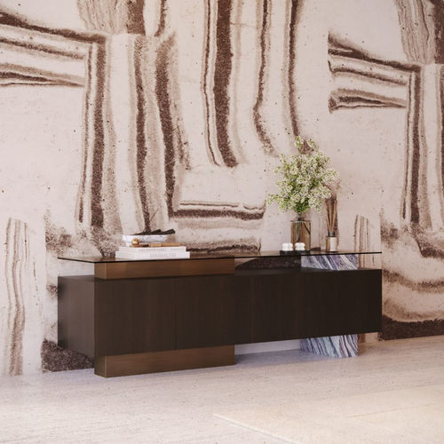 Credenza contemporanea - Toro - Stylish Club - impiallacciata in legno / in vetro / in marmo