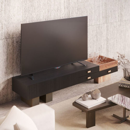 Mobile porta TV contemporaneo - Toro - Stylish Club - con cassetti / con vano contenitore / impiallacciato in legno