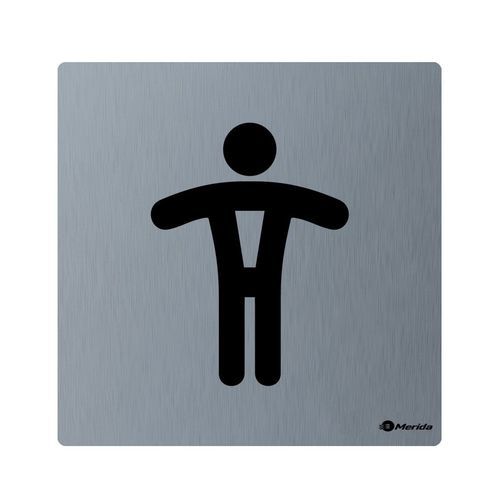 Pittogramma per porte per porta - GSM008 - Merida. Sp. z o.o. - con porte / in acciaio inossidabile satinato / da incollare