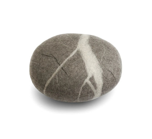 Pouf contemporaneo - HAIKU - Katsu Stones - in lana / tondo / fatto a mano