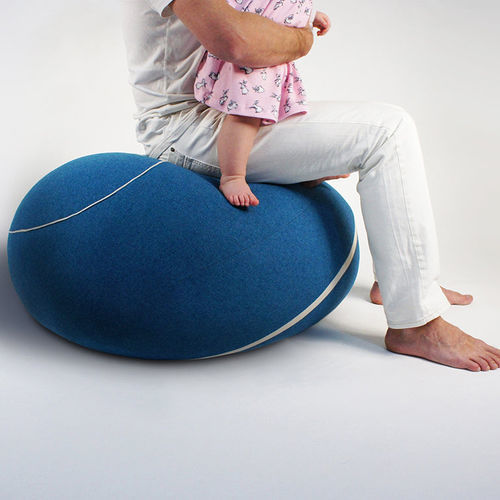 Pouf contemporaneo - JUNO - Katsu Stones - in lana / ovale / fatto a mano