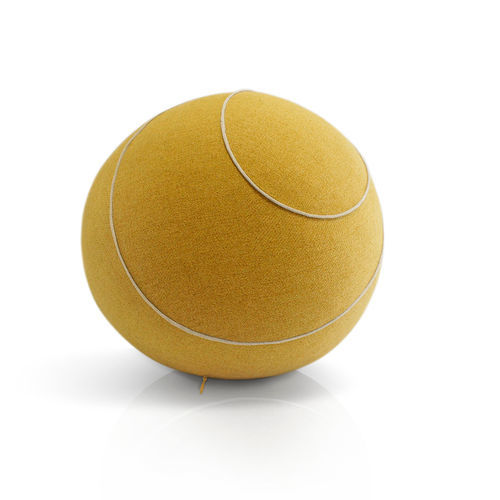 Pouf contemporaneo - TRUFFLE - Katsu Stones - in lana / tondo / fatto a mano