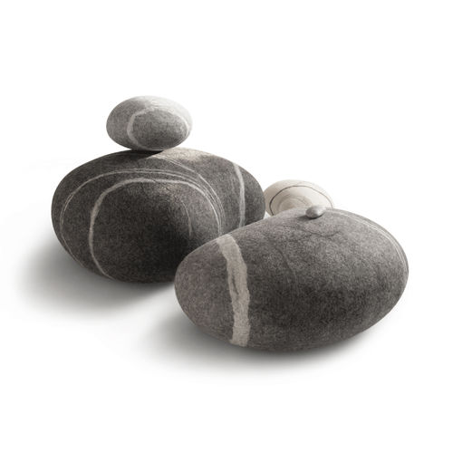 Pouf contemporaneo - SCANDINAVIAN SET - Katsu Stones - in lana / altre forme / fatto a mano