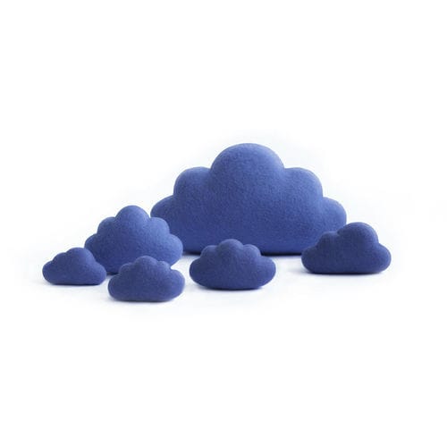 Cuscino a tinta unita - BLUE WOOL CLOUD - Katsu Stones - per uso residenziale / in lana / blu