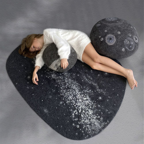 Tappeto contemporaneo - MILKY WAY - Katsu Stones - a motivi / in lana / fatto a mano