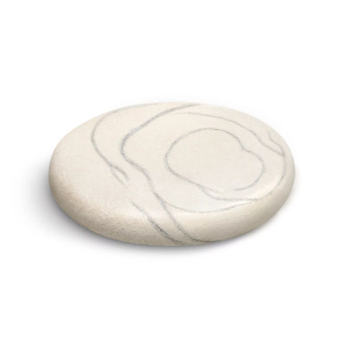 Cuscino per sedia - WHITE ZEN - Katsu Stones - da terra / ovale / a motivi