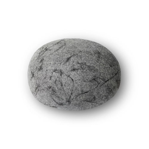 Pouf contemporaneo - NORD - Katsu Stones - in lana / ovale / fatto a mano