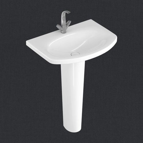 Lavabo autoportante - COLADO  - UV CERAMIC - in porcellana / con miscelatore / ovale