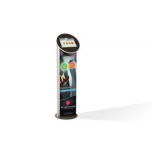 Terminale interattivo da interno - RoundTab - DYMENSION - da terra / con touch screen / 10"