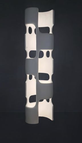 Lampada da terra - STELE - JOËL BARTZ - in metallo / in marmo / contemporanea
