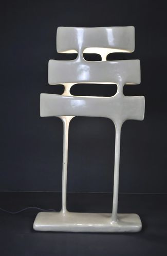 Lampada da terra - L'APPEL DE LA MER - JOËL BARTZ - in marmo / contemporanea / con cavo