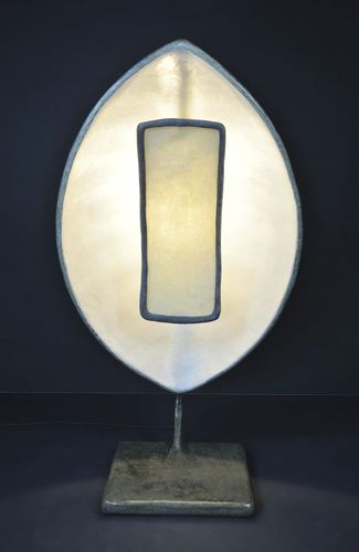 Lampada da terra - SEPTEMBRE - JOËL BARTZ - in metallo / in pietra / contemporanea