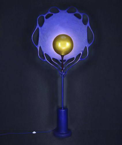 Lampada da terra - BLEU ROCOCO - JOËL BARTZ - in terracotta / contemporanea / con cavo