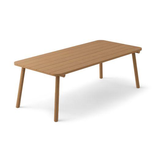 Tavolo design - UZ - Yaaz - in teak / con supporto in teak / rettangolare