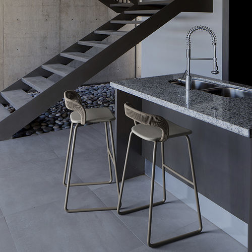 Sgabello da bar contemporaneo - BARLA - Yaaz - in Sunbrella® / con supporto in alluminio / per hotel