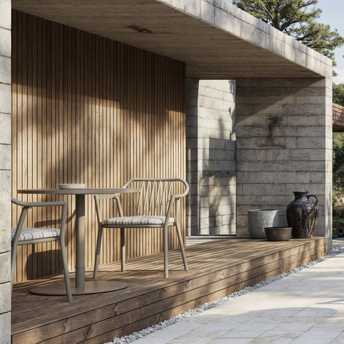 Sedia da pranzo contemporanea - MONTE - Yaaz - da interno / da esterno / in alluminio